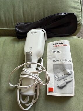 🗽Rowenta DA55 Portable Steam Brush Travel Handheld Clothes Steamer w/ Carry Case